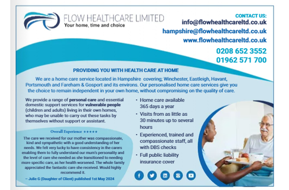 Flow Healthcare Winchester - outside view of care home